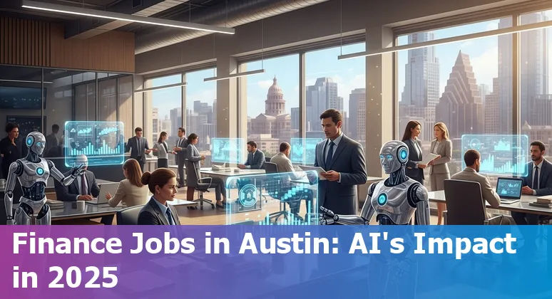 Finance professional working with AI tools in Austin, Texas office in 2025