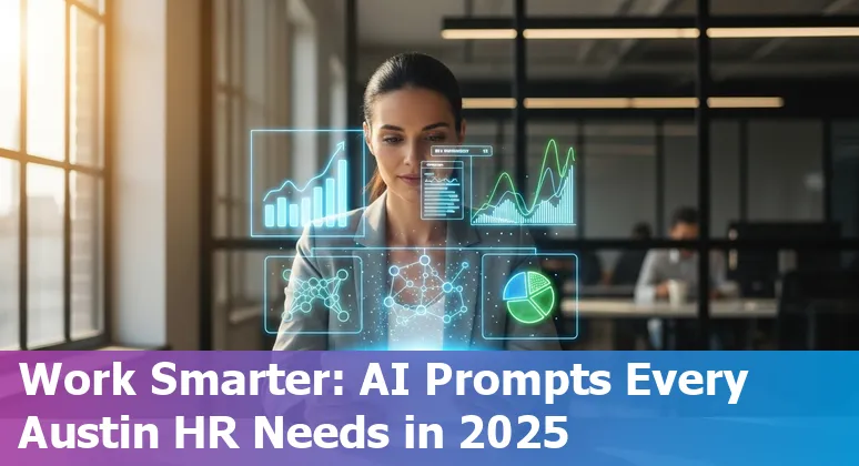 Austin HR professional using AI tools on a laptop to enhance recruitment and reduce bias in 2025
