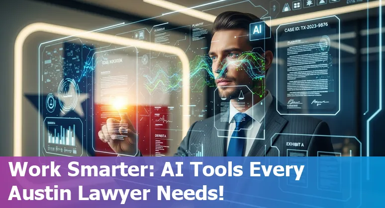 Austin Texas legal professional using AI prompts on a laptop for legal work in 2025