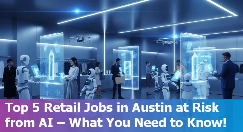 AI automation impacting retail jobs in Austin, Texas with workers adapting to new technology.