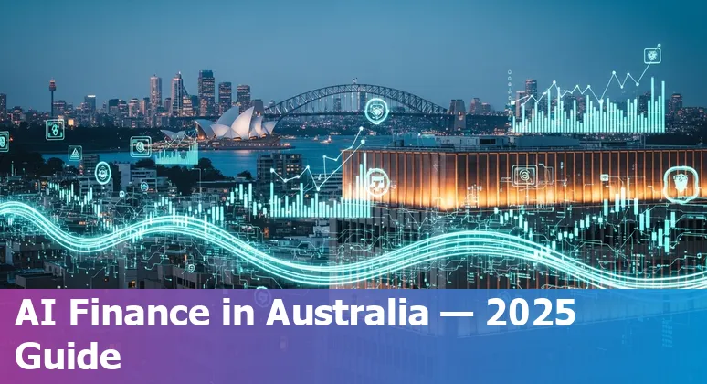 Illustration of AI in Australia's financial services sector 2025 showing banks, cloud providers and data flows