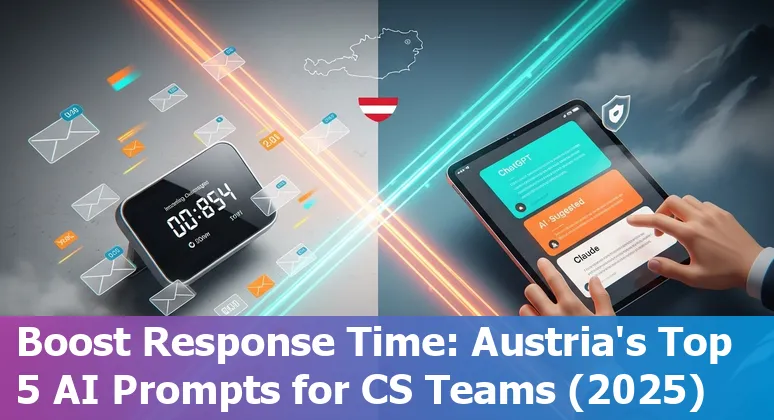 Customer service agent in Austria using AI on a laptop with multilingual chat windows and GDPR icon