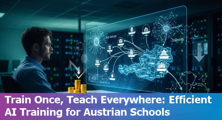 Education team using AI tools in Vienna, Austria with AI:AT supercomputing and local cloud supporting cost savings