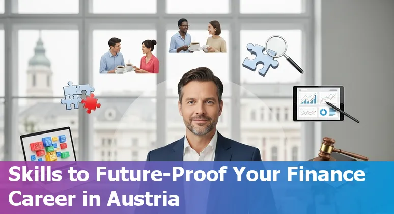 Finance professional using AI tools on laptop in Vienna, Austria — Upskilling for AI in Austrian finance jobs 2025