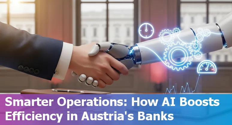 Graphic showing AI-driven cost and efficiency gains for financial services in Austria