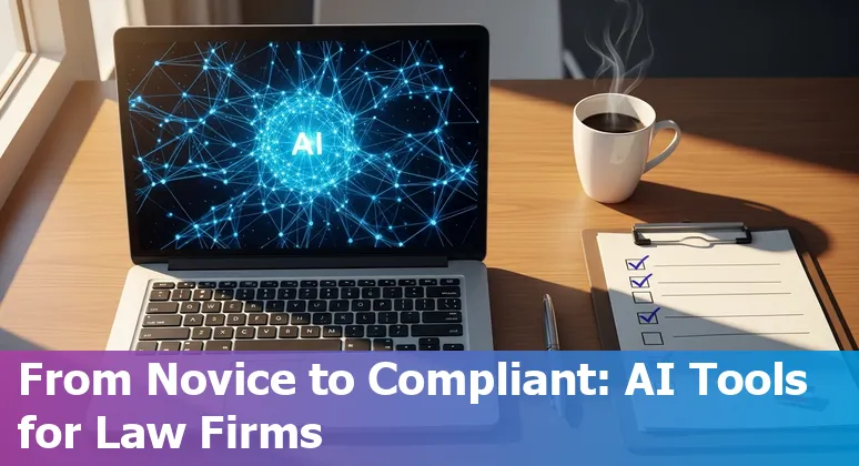 Legal professional using AI in Austria in 2025 with Austrian flag and AI icons