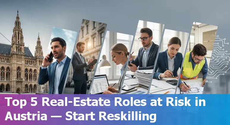Austrian real‑estate professional using AI tools with Vienna skyline in the background