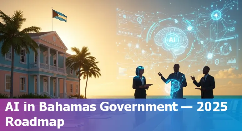 Government officials reviewing AI pilot dashboard for the Bahamas in 2025