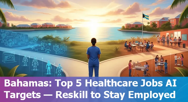 Bahamian healthcare workers discussing AI, retraining, and patient care in a clinic setting
