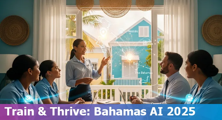 Hotel staff using AI tools to assist guests in Nassau, Bahamas — AI in The Bahamas hospitality 2025