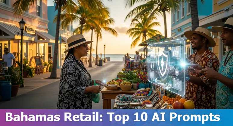 Bahamas retail store with AI overlays for personalization, forecasting, dynamic pricing, and computer vision.