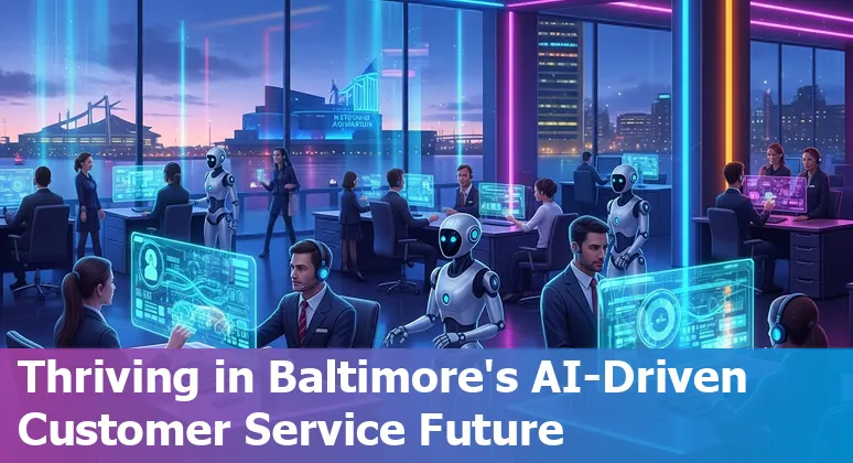 AI and human customer service collaboration in Baltimore, Maryland office environment in 2025