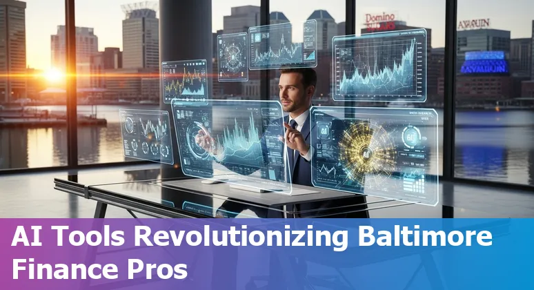 Finance professional using AI technology in Baltimore, Maryland, in 2025