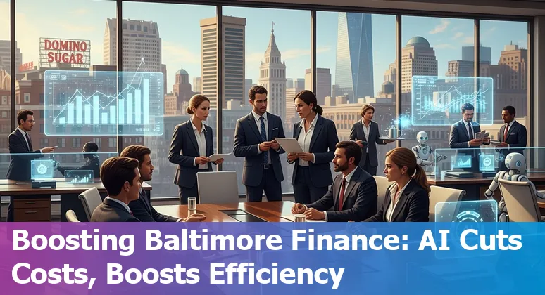 AI technology improving financial services efficiency and cost savings in Baltimore, Maryland, US