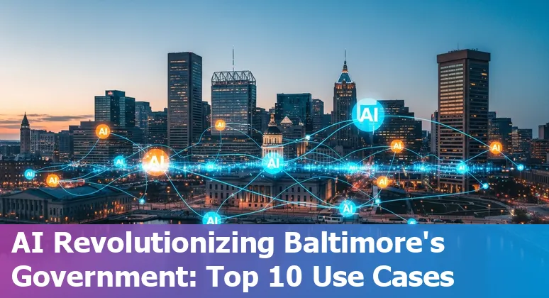 Illustration showing AI technology integration in Baltimore government services