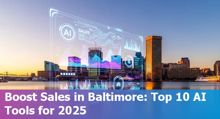 AI tools dashboard showing sales engagement and automation features for Baltimore sales professionals