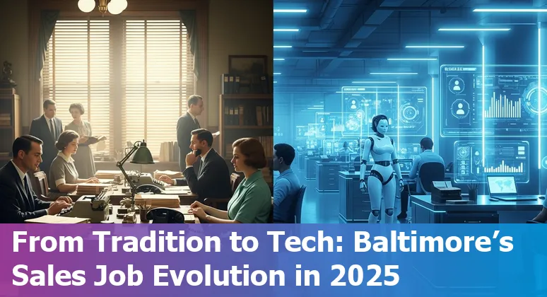 Sales professional using AI tools in Baltimore, Maryland office