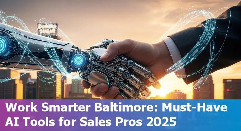 Sales professional in Baltimore using AI-powered tools on a laptop to improve sales strategies in 2025