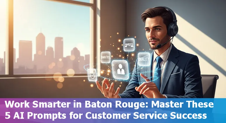 Customer service professional in Baton Rouge using AI-powered tools on a laptop to improve communication and efficiency.