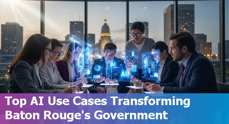 Illustration of AI technology enhancing government services in Baton Rouge, Louisiana