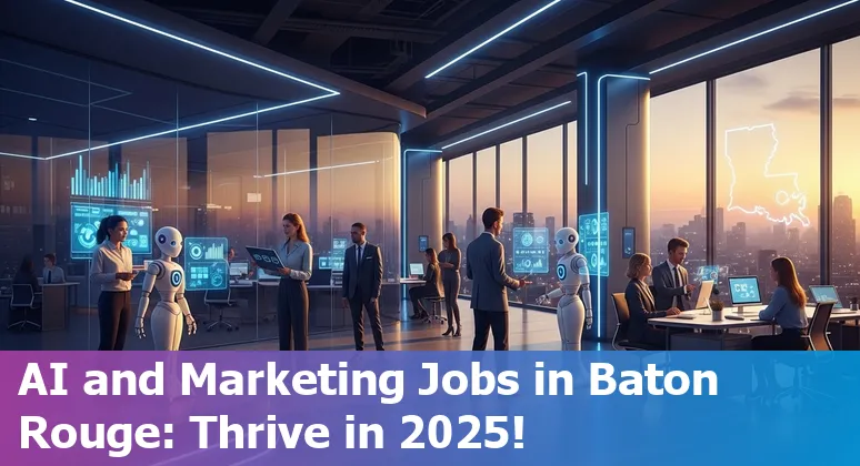 Marketing professional using AI tools in Baton Rouge, Louisiana marketing office in 2025