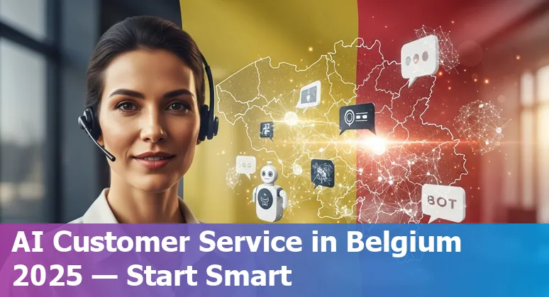 Customer service professional using AI chatbot dashboard in an office in Belgium in 2025