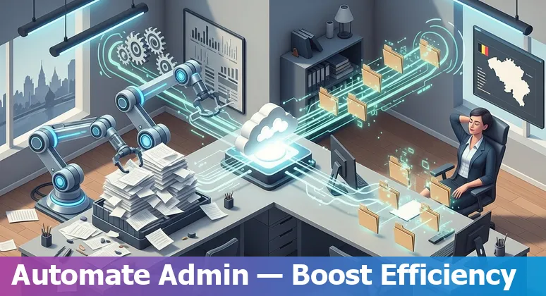 Illustration of AI improving efficiency for education companies in Belgium