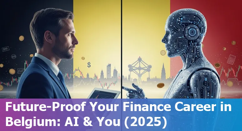 Finance professionals using AI tools in Belgium office, 2025 — laptop screens showing automated reports and forecasts in Belgium