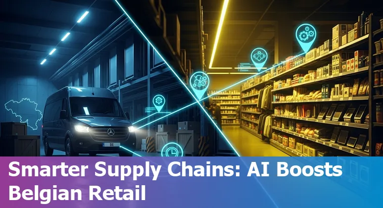 Graphic of AI-driven retail operations in Belgium: forecasting, warehouses, dynamic pricing and in-store tech