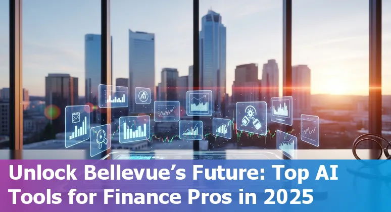 Finance professional using AI tools on computer in Bellevue office