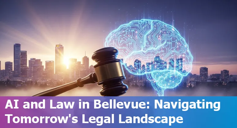 Illustration of AI technology and legal work in Bellevue, Washington