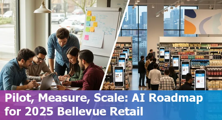 Bellevue, Washington retail store with AI kiosks and Red Hat Summit posters — local AI in Bellevue, Washington.