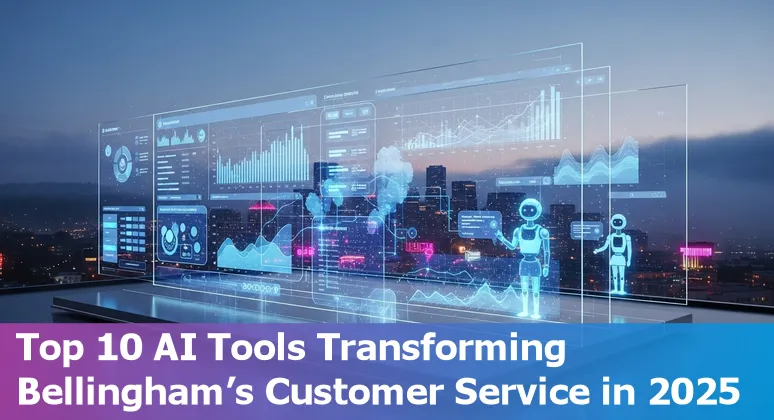Illustration showing top AI tools for customer service professionals in Bellingham in 2025