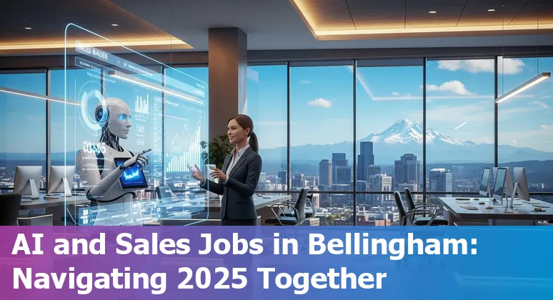 Sales professional using AI tools in a Bellingham, Washington office environment