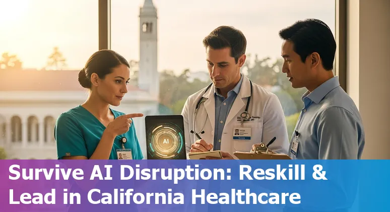 Healthcare professionals in Berkeley discussing AI impacts on radiology, coding, lab work, transcription, and scheduling.