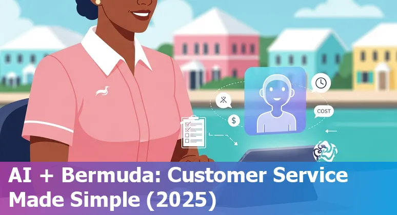 Customer service representative using AI tools in an office setting in Bermuda in 2025
