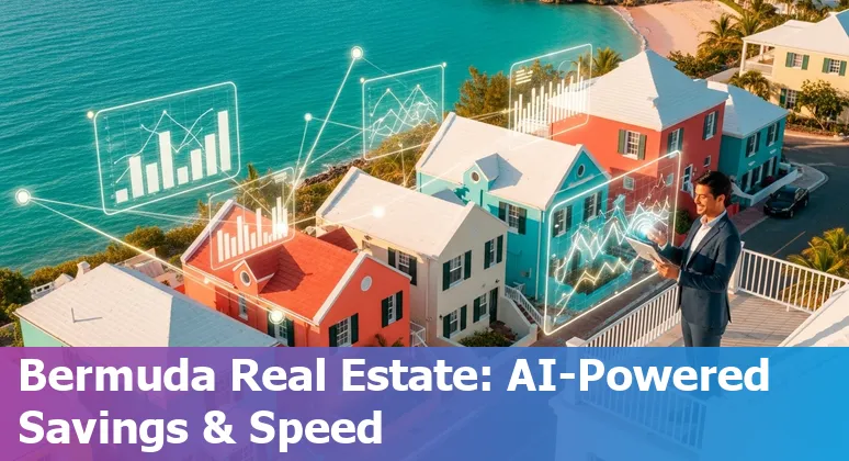 Real estate technology and AI dashboard showing cost savings for Bermuda property firms