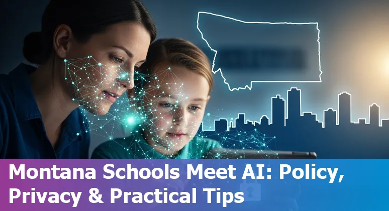 Educators in Billings, Montana collaborating with AI tools on laptops in a classroom setting