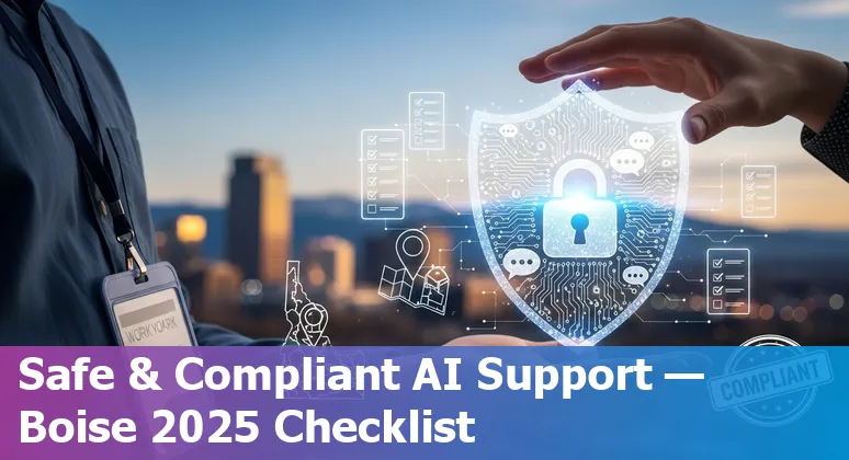 Customer service team in Boise, Idaho using AI tools on laptop in 2025