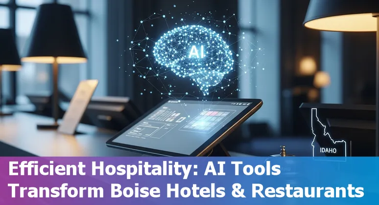 Hotel staff using AI dashboard in Boise, Idaho hotel to optimize energy, staffing and guest services