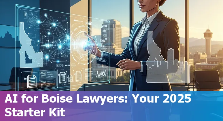 Boise, Idaho legal professionals using AI tools in 2025 - laptop with Boise skyline in background