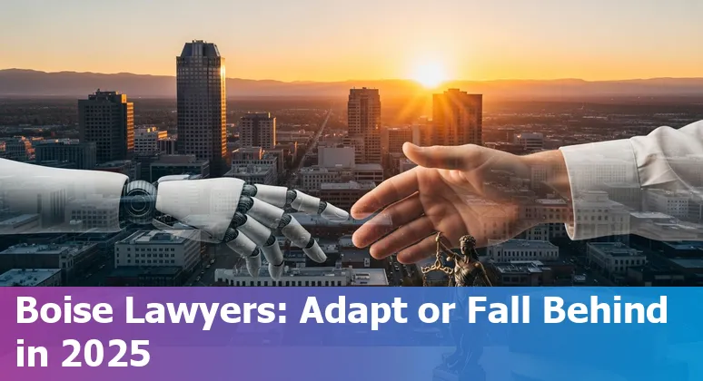 Boise, Idaho lawyer using AI tools on a laptop — legal work, AI adoption, and Idaho 2025 legislation