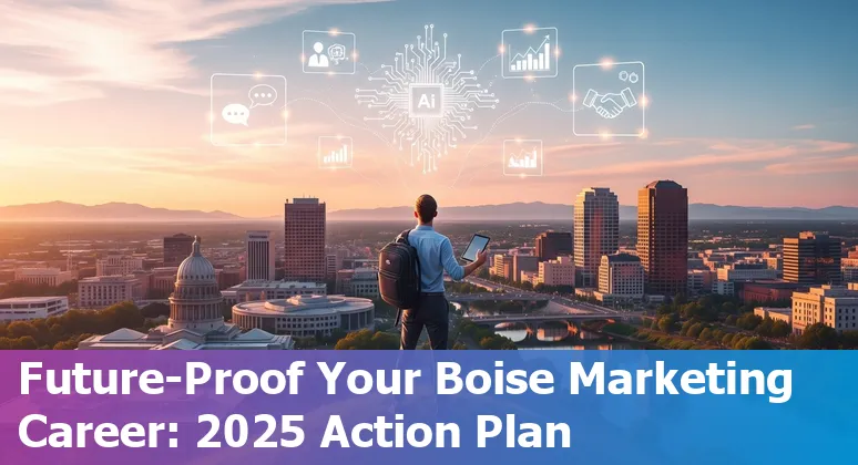 Boise, Idaho marketer using AI tools on a laptop — 2025 guide to marketing jobs in Boise, Idaho