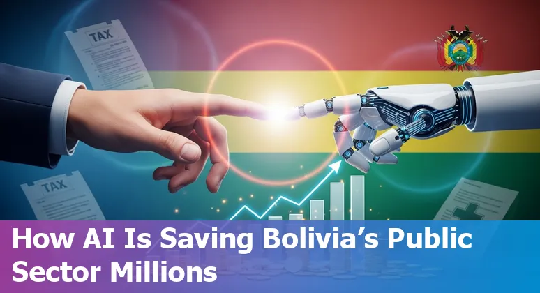 Bolivia government official reviewing AI-driven cost savings dashboard in Bolivia