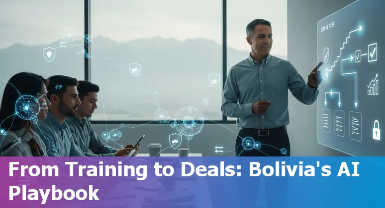 Sales professional using AI tools and Google Workspace (Gemini) in Bolivia, 2025