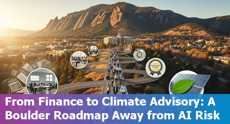 Boulder financial professionals learning AI and climate risk tools in a workshop setting