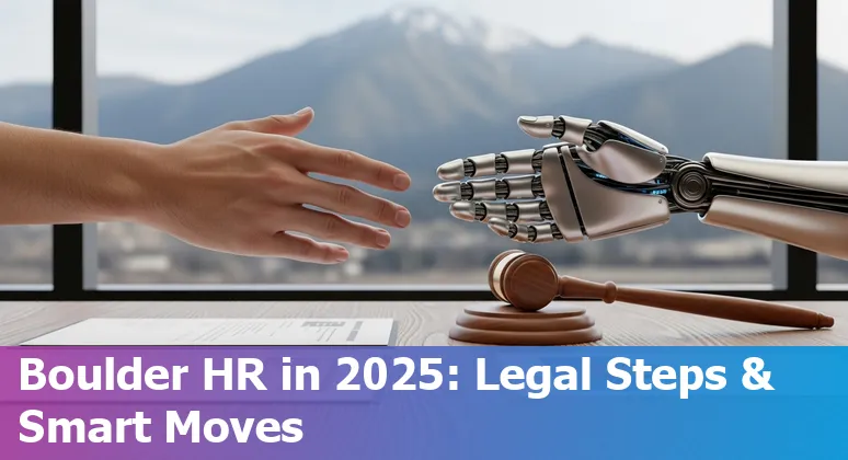 HR professional using AI tools in an office in Boulder, Colorado — preparing for AI and Colorado SB 24-205 compliance