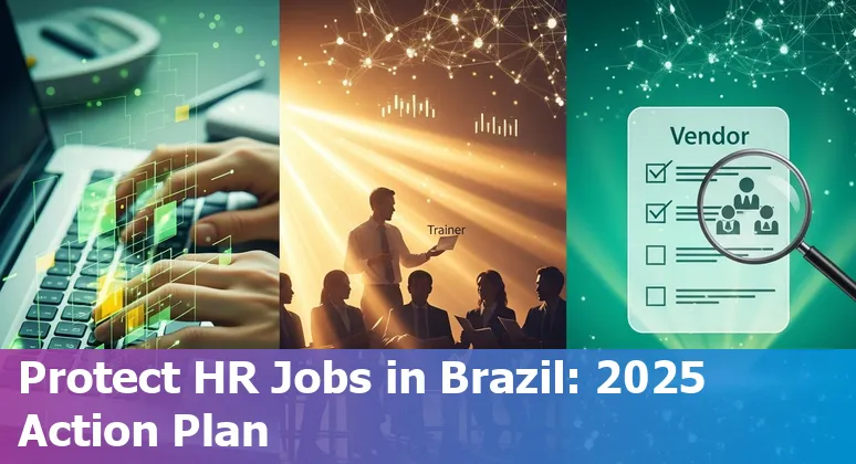Brazilian HR team with AI icons overlay — AI and HR jobs in Brazil 2025