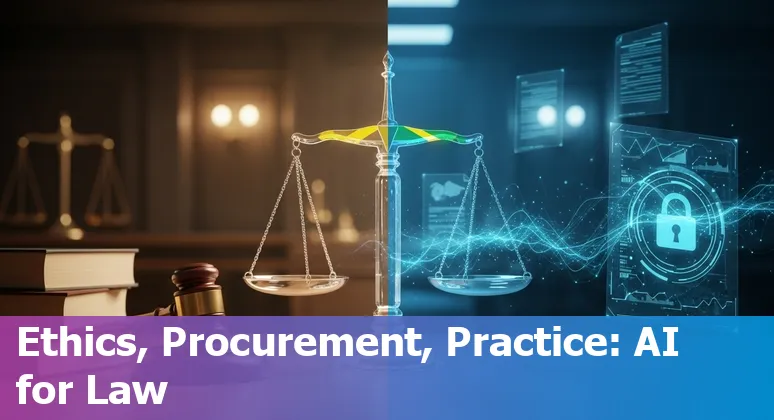 Legal professional using AI in Brazil in 2025 with Brazilian flag and law books