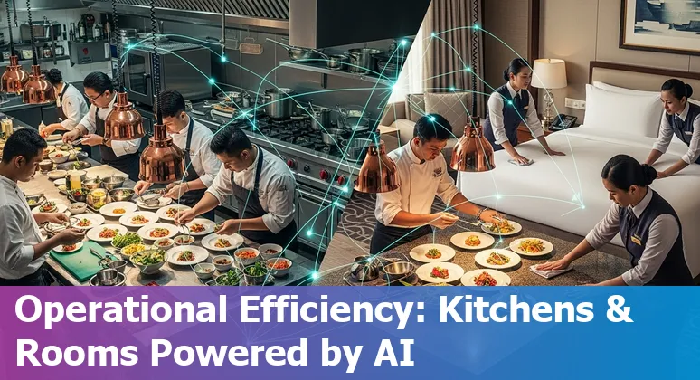 Hotel staff reviewing AI energy and revenue dashboard in Brunei Darussalam hotel